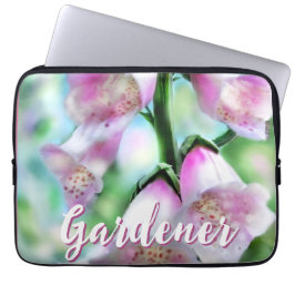 Foxglove Flowers Floral Pink Garden Personalized ラップトップスリーブ