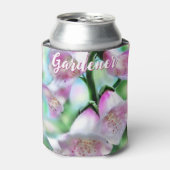 Foxglove Flowers Floral Pink Garden Personalized 缶クーラー (缶正面)