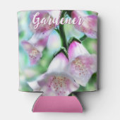 Foxglove Flowers Floral Pink Garden Personalized 缶クーラー (裏面)