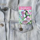 Foxglove Flowers Floral Pink Garden Personalized 缶バッジ (インサイチュ)