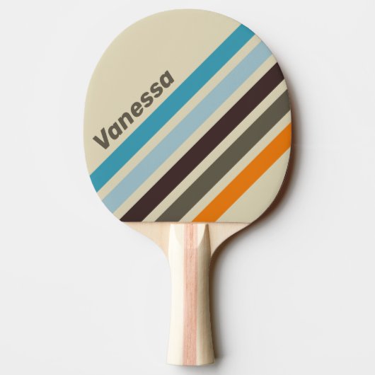 Foxglove Rust Angled Striping with Name 卓球ラケット (裏面)