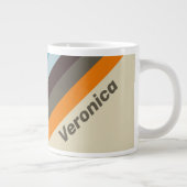 Foxglove Rust Stripes with Name ジャンボコーヒーマグカップ (右)