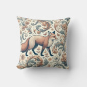 Foxglove Whispers：自然ビクトリアンの優雅さ クッション (正面)