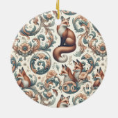 Foxglove Whispers:自然ビクトリアンの優雅さ セラミックオーナメント (裏面)