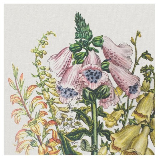 Foxgloves ファブリック (クローズアップ)