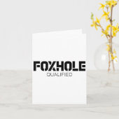 Foxhole Qualified Military Suprter And Lover Motiv カード (黄色い花)