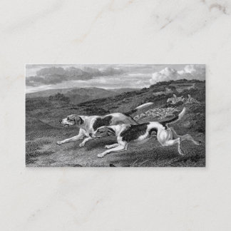 Foxhoundのヴィンテージ犬の芸術 名刺