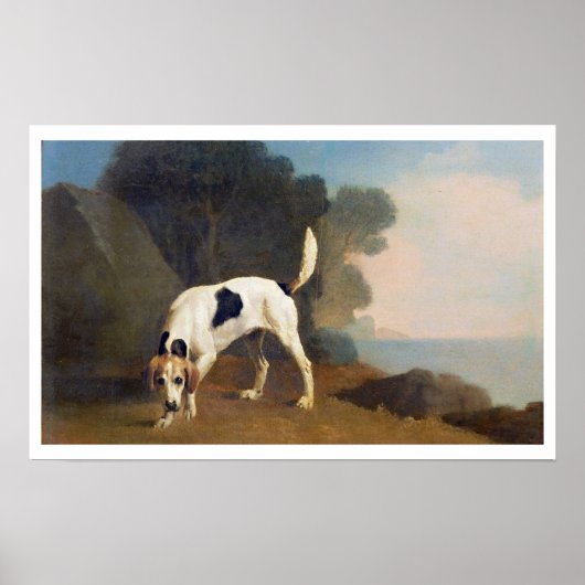 Foxhound on the Ounce, c.1760 (紙上の油) ポスター (正面)
