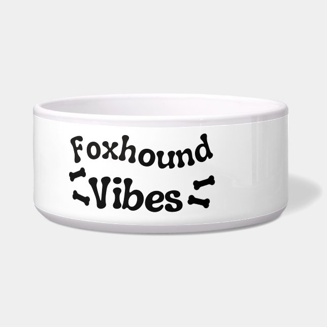 Foxhound Vibes セラミック犬用ボウル ボウル (左)