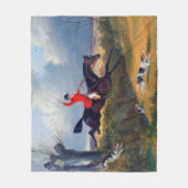 Foxhunting溝をクリア1839犬 フリースブランケット (正面)
