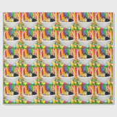 Foxi Moxi – 猫/キッテンイースターの願い ラッピングペーパー (フラット)