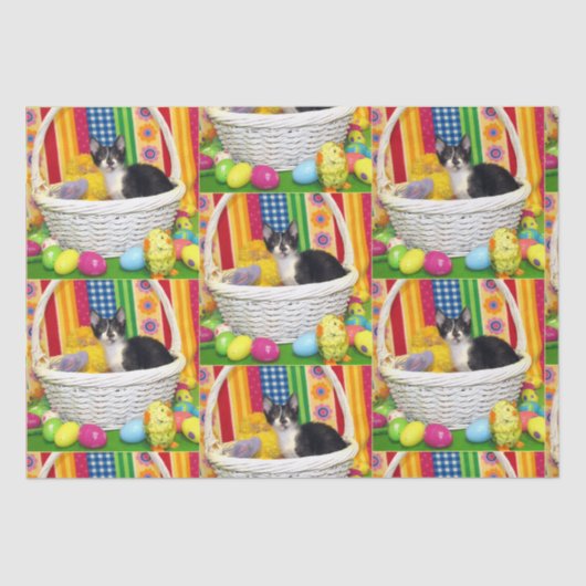 Foxi Moxi's Easter – ネコ/キッテンティッシュペーパー 薄葉紙 (正面)