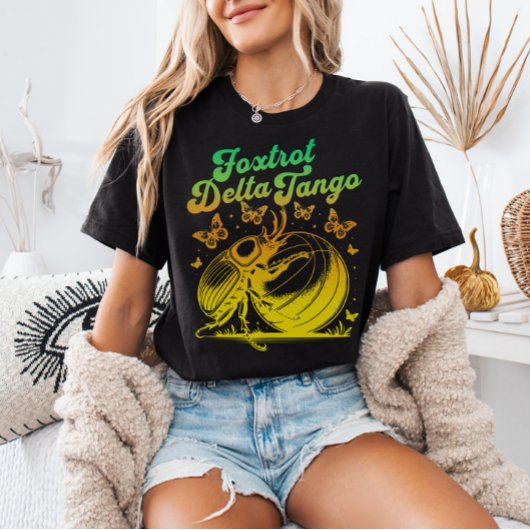 Foxtrot Delta Tangoカブトムシアンチ – トランプFDTグラデーション Tシャツ