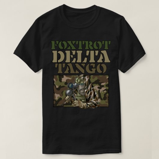 Foxtrot Delta Tango Camouflage  Tシャツ (デザイン正面)