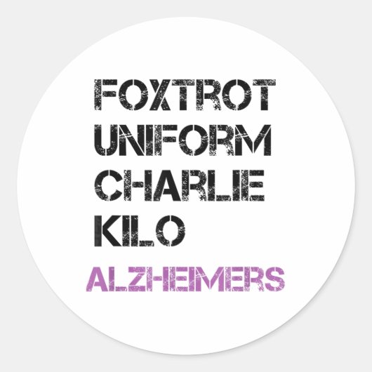Foxtrot Uniform Charlie Kilo, For Heimers _1 ラウンドシール (正面)