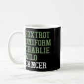 Foxtrot Uniform Charlie Kilo - For Lung Cancer Awa コーヒーマグカップ (左)