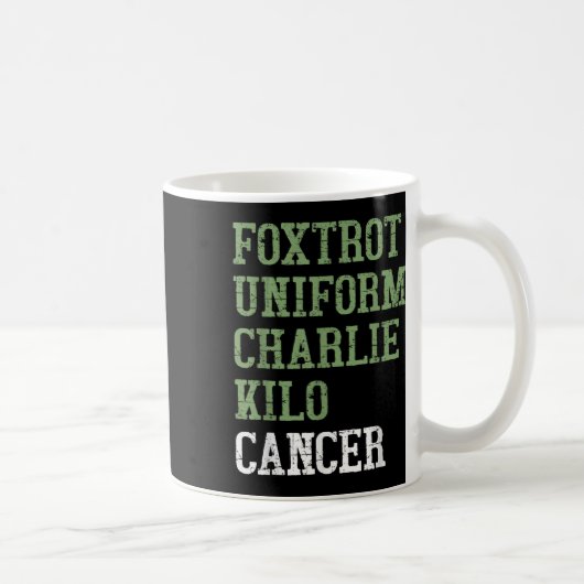 Foxtrot Uniform Charlie Kilo - For Lung Cancer Awa コーヒーマグカップ (右)