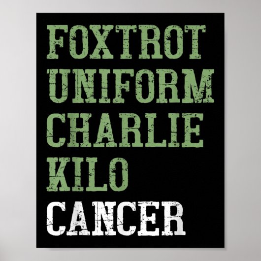Foxtrot Uniform Charlie Kilo - For Lung Cancer Awa ポスター (正面)