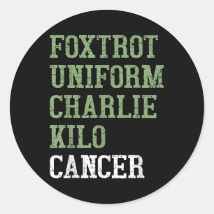 Foxtrot Uniform Charlie Kilo - For Lung Cancer Awa ラウンドシール