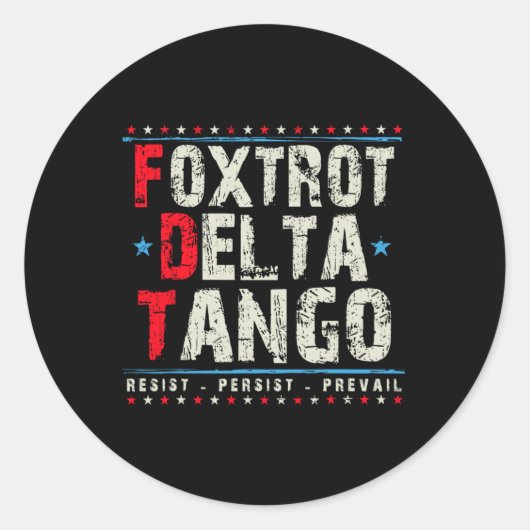 FoxtrotsデルタTangosレジストが優勢なポリット ラウンドシール (正面)