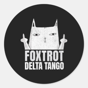Foxtrots Deltas Tangos Catレジスおもしろいト ラウンドシール