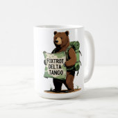 Foxtrots Deltas Tangos Resist Bear Funny Fdt Natio コーヒーマグカップ (正面右)