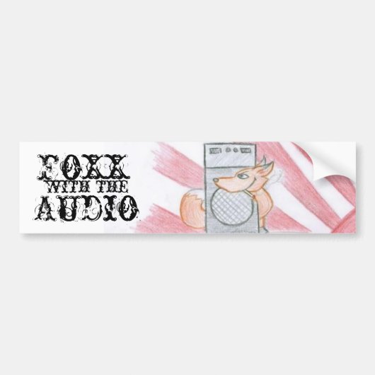 foxxのステッカー バンパーステッカー (正面)