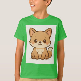 foxyおもしろい_かわいいキツネキッズティー tシャツ