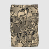 Foxyセピア調を取得する ゴルフタオル (正面)