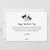 Foxyバレンタインキツネスケッチ花模様写真 シーズンカード (裏面)