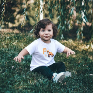 Foxy学習者:愛らしいアルファベット幼児Tシャツ トドラーTシャツ