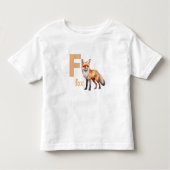Foxy学習者：愛らしいアルファベット幼児Tシャツ トドラーTシャツ (正面)
