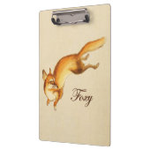 "Foxy" – キツネ日本ののヴィンテージスケッチ クリップボード (左)