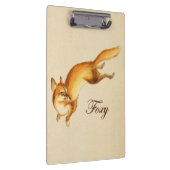 "Foxy" – キツネ日本ののヴィンテージスケッチ クリップボード (右)
