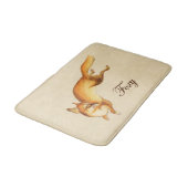 "Foxy" – キツネ日本ののヴィンテージスケッチ バスマット (アングル)