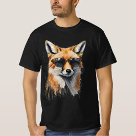 Foxy and Unague:クールキツネ図 Tシャツ