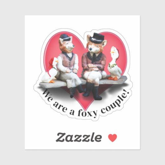 Foxy Couple Valentine's Day シール (シート)