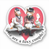 Foxy Couple Valentine's Day シール (正面)