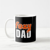 Foxy Dad Shirt Funny Father Gift Cute Fox Cartoon  コーヒーマグカップ (左)