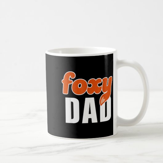 Foxy Dad Shirt Funny Father Gift Cute Fox Cartoon  コーヒーマグカップ (右)