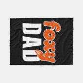 Foxy Dad Shirt Funny Father Gift Cute Fox Cartoon フリースブランケット (正面(横))
