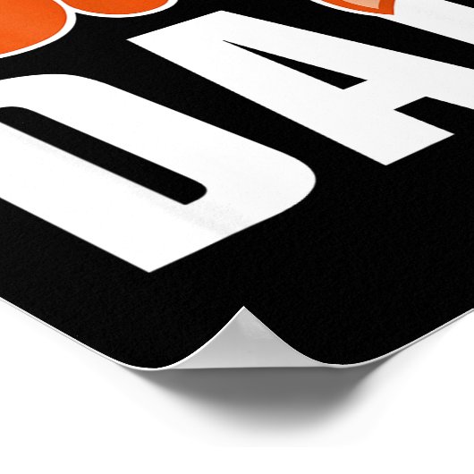 Foxy Dad Shirt Funny Father Gift Cute Fox Cartoon  ポスター (角)