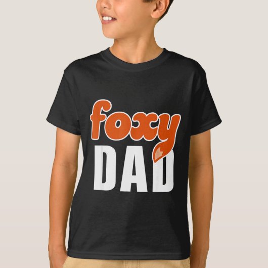 Foxy Dad Shirt Funny Father Gift Cute Fox Cartoon  Tシャツ (正面)