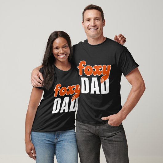 Foxy Dad Shirt Funny Father Gift Cute Fox Cartoon  Tシャツ (ユニセックス)