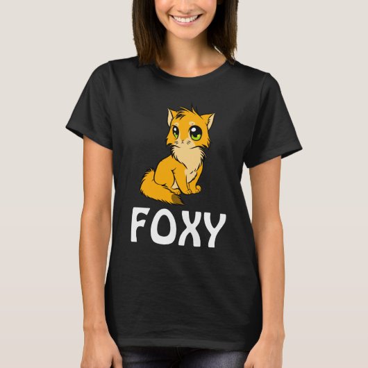 FOXY GINGER CAT Tシャツティー Tシャツ (正面)