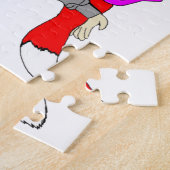 foxy girl button ジグソーパズル (側面)