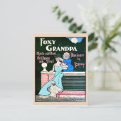 Foxy Grandpaヴィンテおもしろいージイメージのコピー ポストカード (スタンド正面)