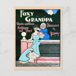Foxy Grandpaヴィンテおもしろいージイメージのコピー ポストカード