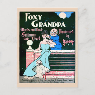 Foxy Grandpaヴィンテおもしろいージイメージのコピー ポストカード