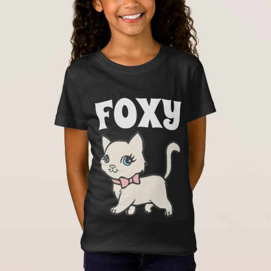 FOXY KITTEN CAT女性用Tシャツ Tシャツ (正面)